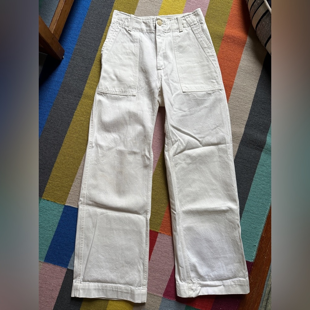 Esby White Wide Leg Pants